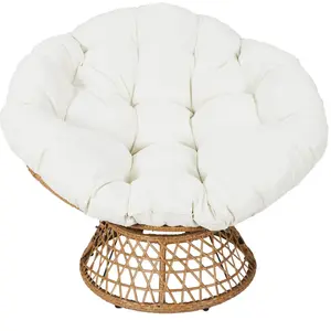 ALTOBUY MERIDA - Fauteuil Pivotant Blanc avec Assise CapitonnéeVendu parcdiscount
