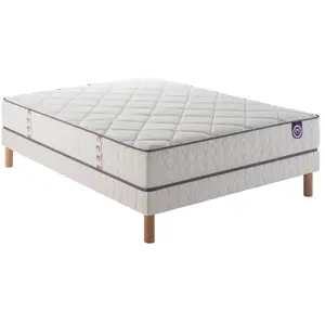 Ensemble Merinos CHEER BED + Sommier Twist + Pieds 160x190 Ressorts pas cher