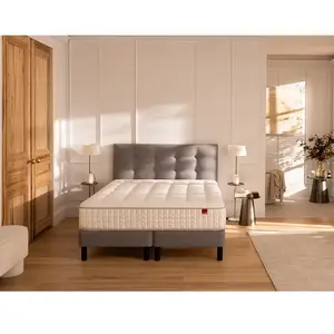 Tête de lit - EPEDA - Prestige - 180 cm - Gris clair - Finition capitonnée éléganteVendu parcdiscount