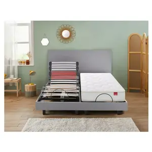 Sommier electrique Epeda HORIZON 80x200 Chiné Gris pas cher