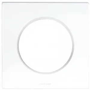 EUR'OHM - Plaque blanche 1 poste Square (60295) pas cher