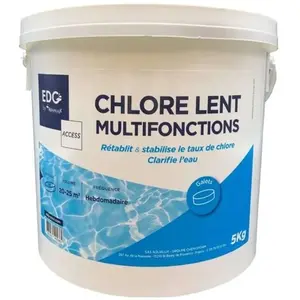 EDG BY AQUALUX INTERNATIONAL Chlore lent multifonctions 5kg galets 200gVendu parcdiscount