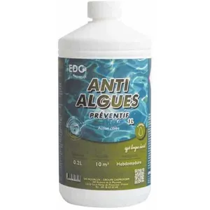 Anti Algues Piscine - Edg - Liquide 1 Litre - Prévient et détruit les ... pas cher