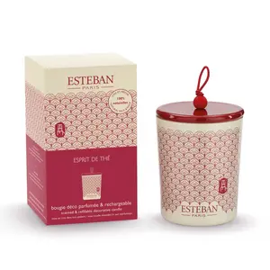 Bougie déco parfumée rechargeable Esprit de thé - TS pas cher