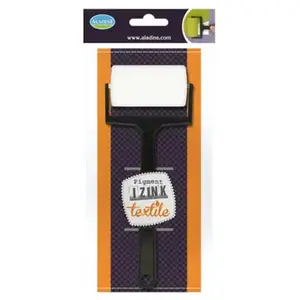 ALADINE Rouleau peinture en mousse Decostamp Rouleau spécial pour tampons Largeur du rouleau mousse : 6 cm Rouleau de grande qualité Manche pas cher