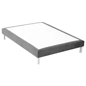 Flexlux Sommier tapissier Fdl-m TITIEN 160x200 cadre tissu gris foncé surface blanche chrome