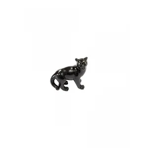 Figurine - NO NAME - Panthère Debout - Résine - 6 cm - Noir et Blanc pas cher