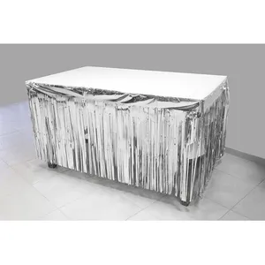 HOBI JUPE DE TABLE MÉTALLISÉ 74x4.20 cm ARGENT  Gris, Argent pas cher