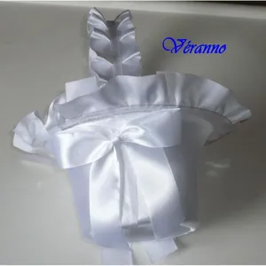 10 PANIER TISSU BLANC 20 x 15 CM Blanc pas cher
