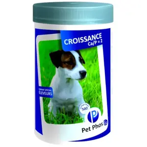 Sogeval Complément Ca/P:2 Croissance Chien 500 Cps. - Pet-Phos pas cher