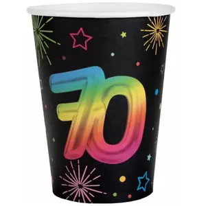 Nummer 70 Festicolor kartonnen beker 270ml pas cher