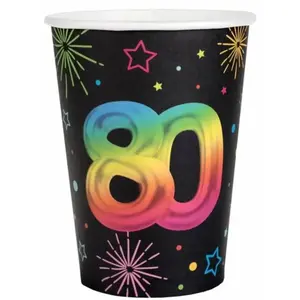 Nummer 80 Festicolor kartonnen beker 270ml pas cher