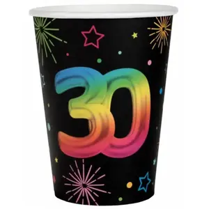 Nummer 30 Festicolor kartonnen beker 270ml pas cher