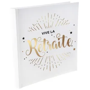 Livre d'Or - Vive La Retraite - Elégant - Blanc - Adulte - Mixte pas cher