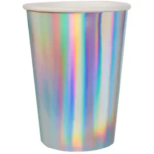 SANTEX - 10 kartonnen regenboogkleurige bekersVendu parbol