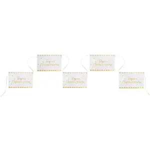 SANTEX Banderole Joyeux anniversaire or (5m)Vendu parcdiscount