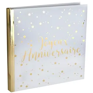SANTEX Livre d or Joyeux anniversaire métallisé pas cher
