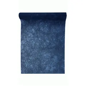 Santex Chemin de table fanon Bleu marine 30 cm x 5 mVendu parfnac-be