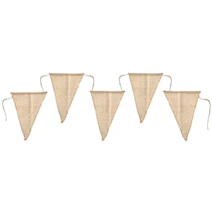 SANTEX Guirlande jute naturelle 8 fanions en jute 26x15cm long.3 mètres pas cher