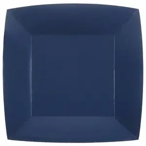 Comparateur de prix : Santex 10 ASSIETTES CARTON BIO CARRÉES 23CM BLEU MARINE