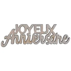 SANTEX Décoration de table anniversaire naturel en bois à parsemer (x10) REF/7405 pas cher