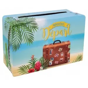 SANTEX Tirelire urne valise vive la retraite multicolore (x1) REF/7672 pas cher
