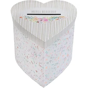 URNE TIRELIRE CUR MARIAGE FLEURI 20CM MULTICOLORE Multicolore pas cher