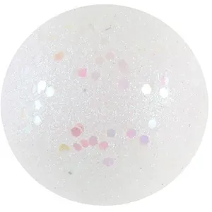 Sachet de 50 mini-Boules pailletées 1cm, Blanc irisé pas cher