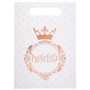 CHALAYER 10 SACS CADEAUX PAPIER PETITE PRINCESSE 16.5X23CM pas cher