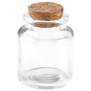 CHALAYER POT PHARMACIE VERRE BOUCHON Ø5CM 6CM TRANSPARENT pas cher