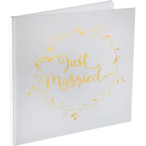 Santex Livre d'or - NO NAME - Just Married - Blanc - 24x24 cm - 20 pages pas cher