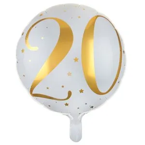 Pour votre anniversaire, vous souhaitez une décoration chic et élégante ? Le ballon métallique blanc avec l'écriture et motifs en pas cher