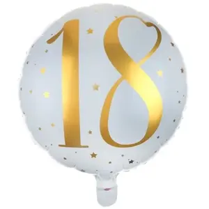 LE GEANT DE LA FETE Pour votre anniversaire, vous souhaitez une décoration chic et élégante ? Le ballon métallique blanc avec l'écriture et motifs enVendu parcdiscount