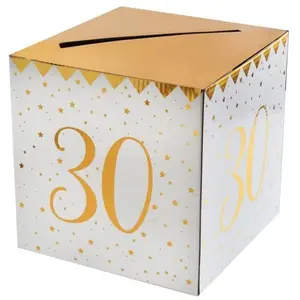 SANTEX Tirelire 30 ans Joyeux Anniversaire Blanc et Or Multicolor pas cher