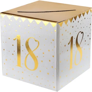 SANTEX Tirelire 18 ans Joyeux Anniversaire Blanc et Or Multicolor pas cher