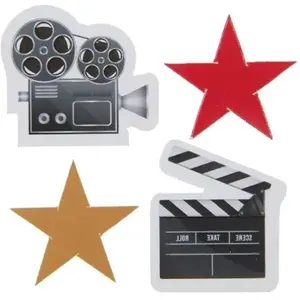 LE GEANT DE LA FETE Confettis de table - Hollywood - lot de 50 pas cher
