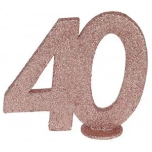 SANTEX CHIFFRE Anniversaire Vertical déco, 40 ans Rose Gold pas cher