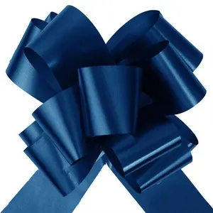 SANTEX Noeud à tirer automatique bleu marine avec ruban de 50mm (x10) REF/1831 pas cher