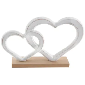 CHALAYER CENTRE DE TABLE CURS ENLACÉS 22X4X15.5CM BLANC Blanc pas cher