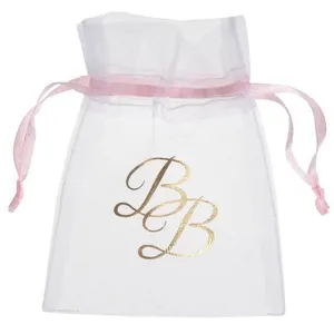 Bourses - SANTEX - 6814-5 - Tissu organdi - Rose - 7 5 x 10 cm pas cher