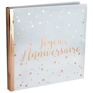 SANTEX LIVRE D'OR JOYEUX ANNIVERSAIRE 20P 24CM ROSE GOLD pas cher