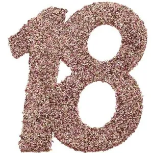 SANTEX Confettis de table anniversaire 18 ans rose gold pailleté (x6) REF/7306 pas cher