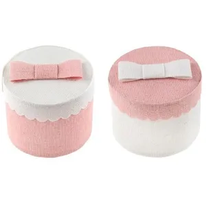 SANTEX 6920-5, Sachet de 4 petites Boîtes rondes 5 cm, naturel et rose pas cher