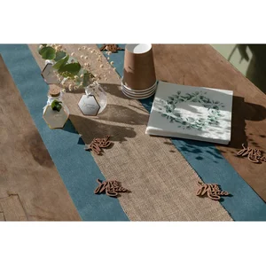 SANTEX Chemin de table in tissé Bleu Canard 30cm x 10m (x1) REF/2810 pas cher