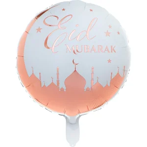 SANTEX Ballon en aluminium Eid Mubarak 45 cm - Rose pas cher