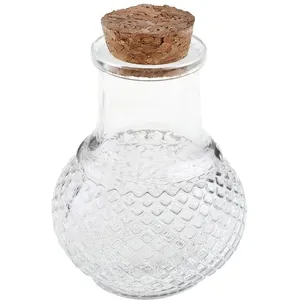 CHALAYER POT ROND VINTAGE VERRE 5.5X6CM TRANSPARENT pas cher
