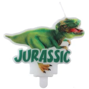 BOUGIE ANNIVERSAIRE DINOSAURE 7.5X6CM MULTICOLORE
