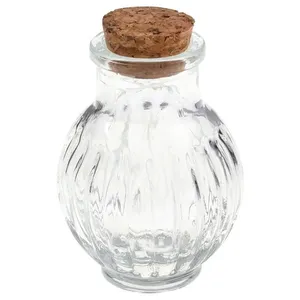 POT VERRE RENAISSANCE BOUCHON LIÈGE 5X6.5CM pas cher