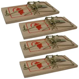 Lot 4 Pièges à Souris Attrapes Rongeur Tapettes Vendu parcdiscount
