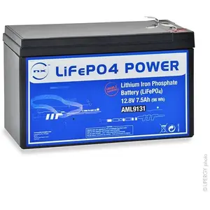 NX - Batterie Lithium Fer Phosphate UN38.3 (96Wh) 12.8V 7.5Ah F6.35 pas cher